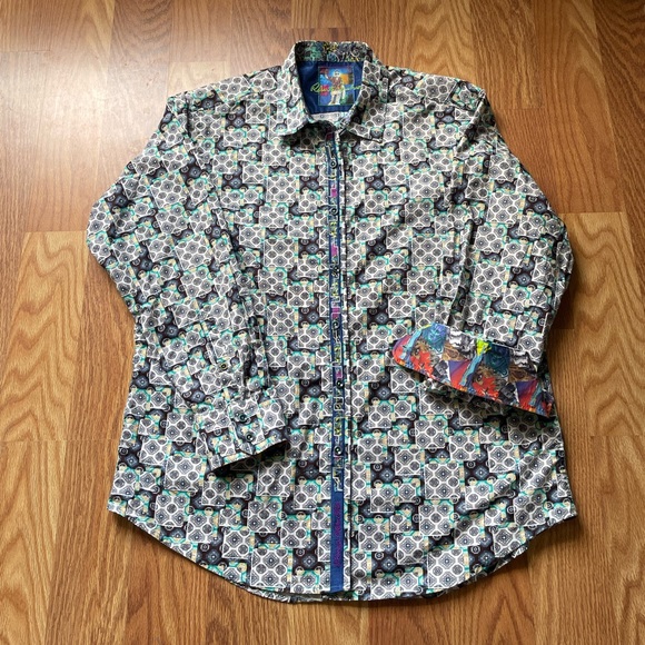 Robert Graham Casual Long Sleeve Club Shirt Sz XL - Picture 1 of 7